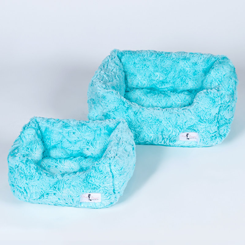 Traversin Cuddle Dog, Aquamarine, Grand (l 10 po x P 14 po x H 7 po)