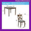 Ensemble de table de salle à manger 34,5 pouces carré en bois massif et placage de bouleau avec 4 chaises rembourrées, 5 pièces-1421869750