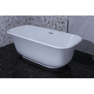 67'' x 31.5'' Freestanding Soaking Acrylic Bathtub