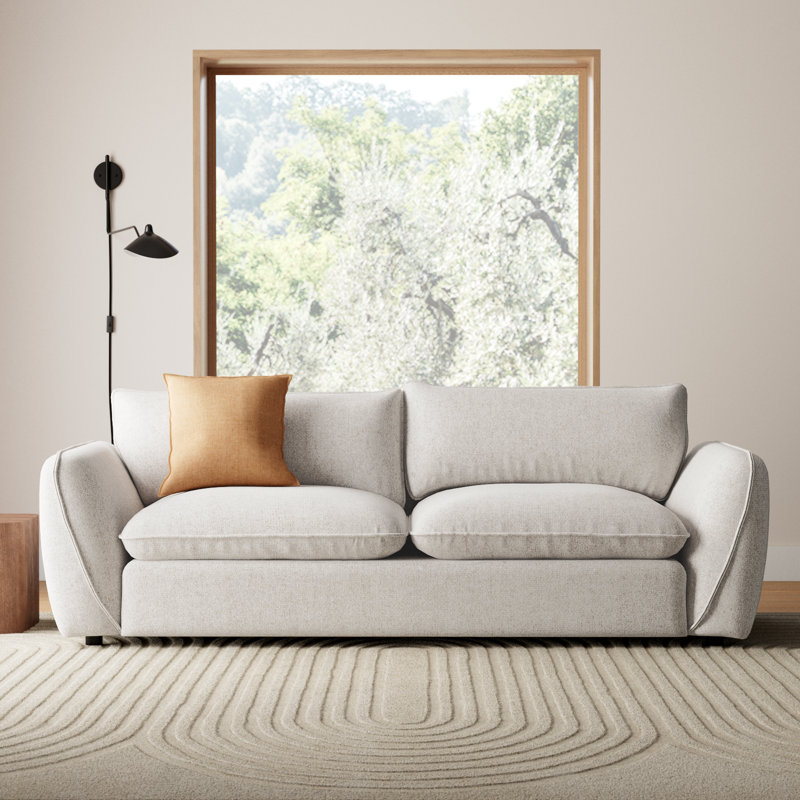 Tony Upholstered 91'' Sofa, Nathan Wheat Tweed