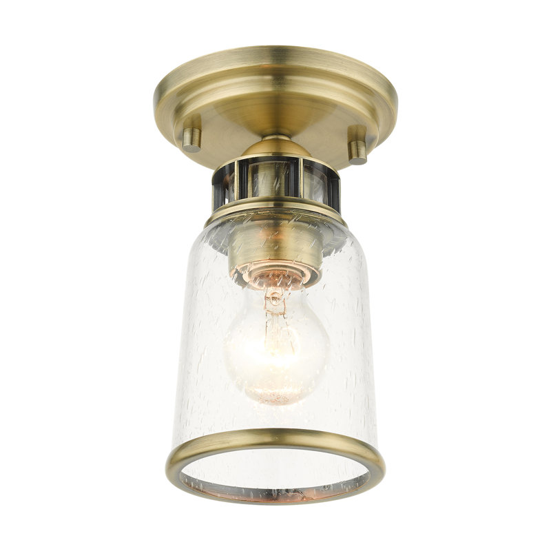 Plafonnier encastré 1 lumière 5,125 po Miceli, Laiton antique