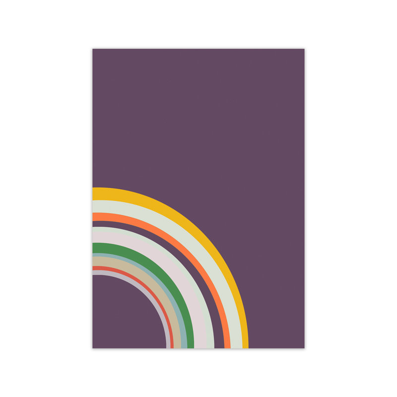 Pair of Nursery Rainbow Right B 1 Piece Wall Art, 59cm H x 42cm W x 1cm D, No Frame