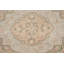 Tapis turc Oushak fabriqué à la main en beige avec motif de médaillon - Tapis de couloir en laine rétro