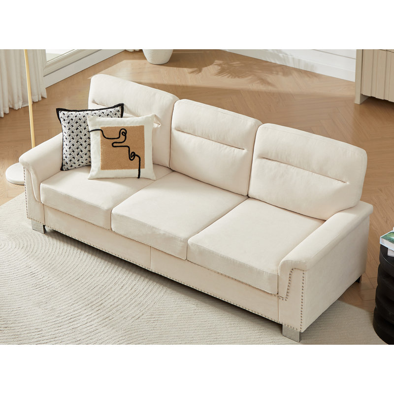Canapé 84 places rembourré 3 places, Beige