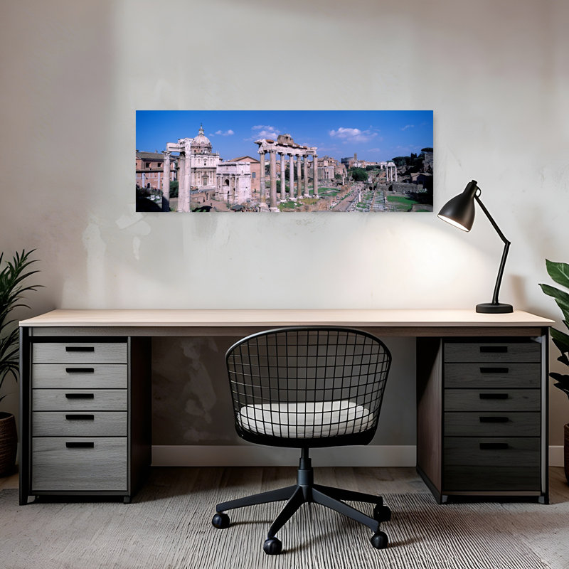 Roman Forum Rome Italy by K. H. Hanel - Wrapped Canvas Panoramic Print, 30.48 cm H x 91.44 cm W