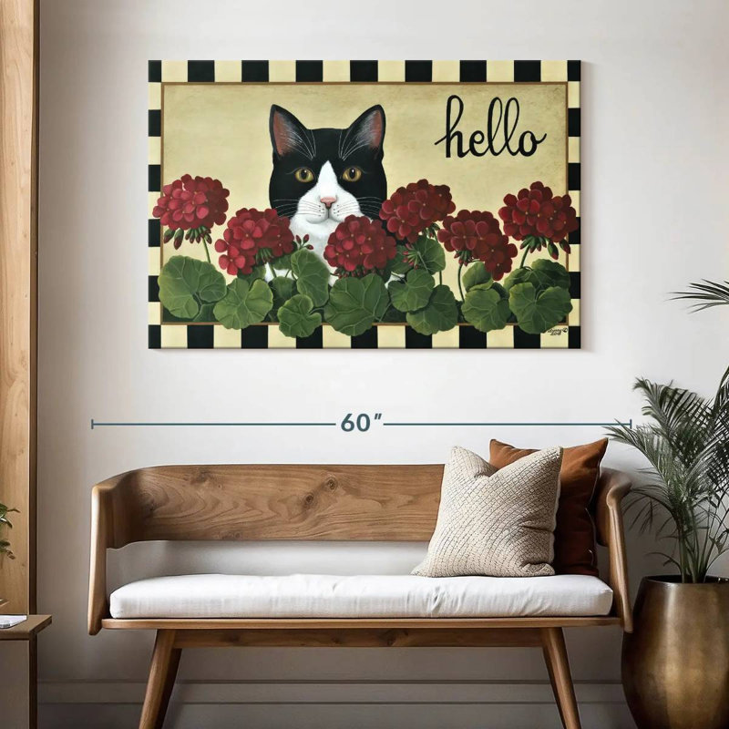 Brampt Cat Hello, 32" H x 48" W