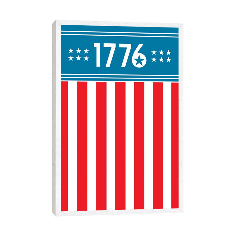 1776, America by Benton Park Prints - Print on Canvas, 101.6 cm H x 66.04 cm W, White Framed