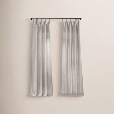 Linen Blend Light Filtering Curtain Panel