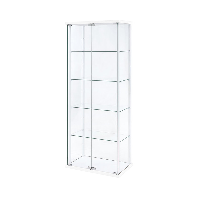 24.15" W Transitional Curio Cabinet, White