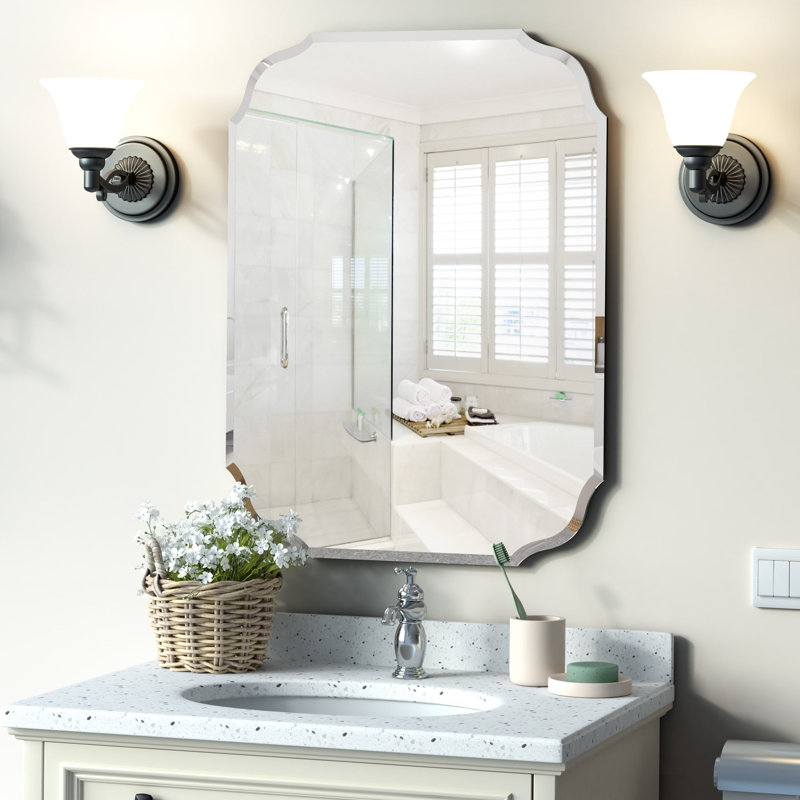 Miroir de salle de bain Arnoud, 23,7 po x 17,8 po
