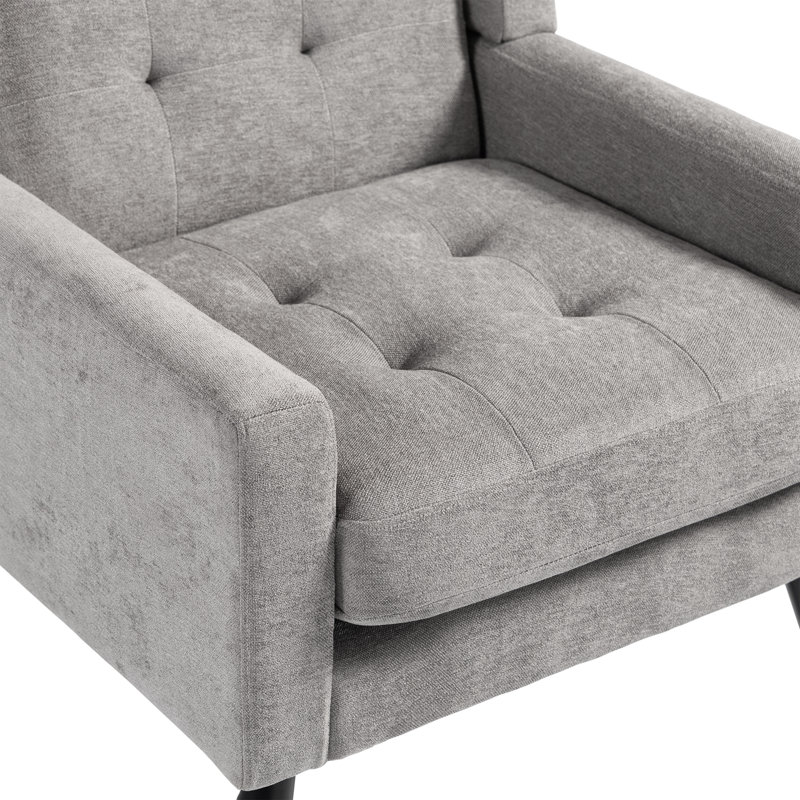 Fauteuil d'appoint Bolanle, Dove Grey Linen