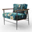 Fauteuil d'appoint rembourré Turquoise Tranquility-21893416