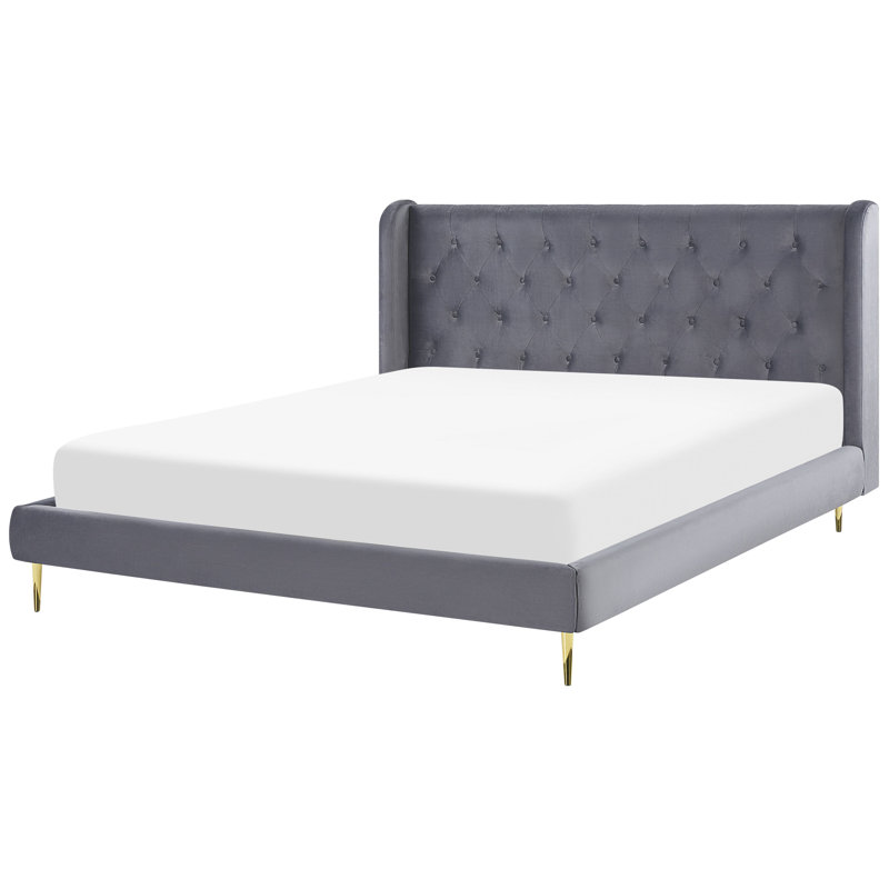 Kennon Upholstered Velvet Bed, Super King (6')