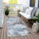 Machine Washable Indoor/Outdoor Xhevrie Sky Rug