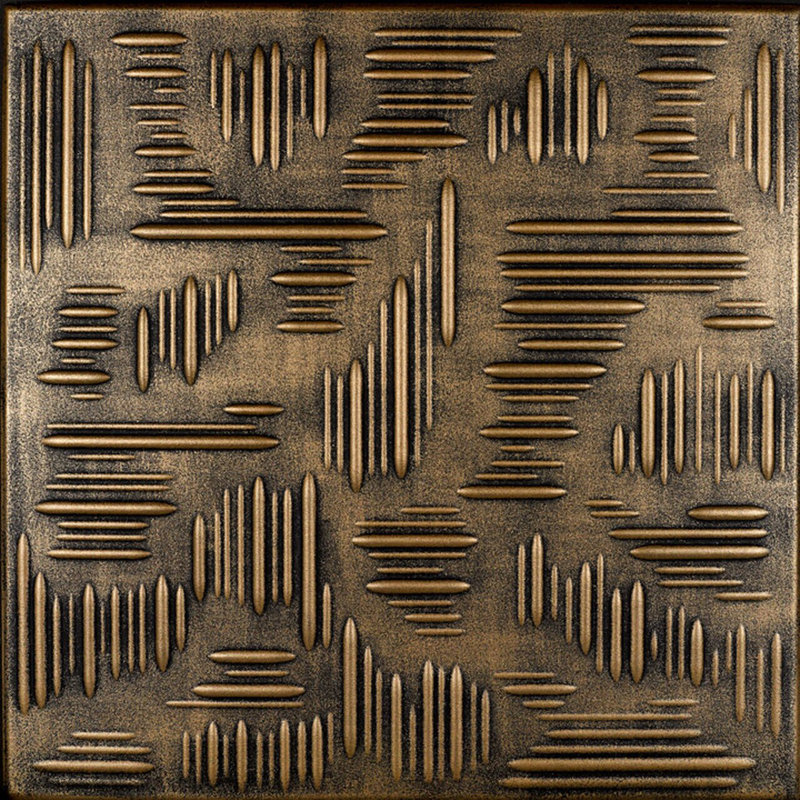 Tuile de plafond en polystyrène Country Wheat 1,6 pi x 1,6 pi, Laiton antique