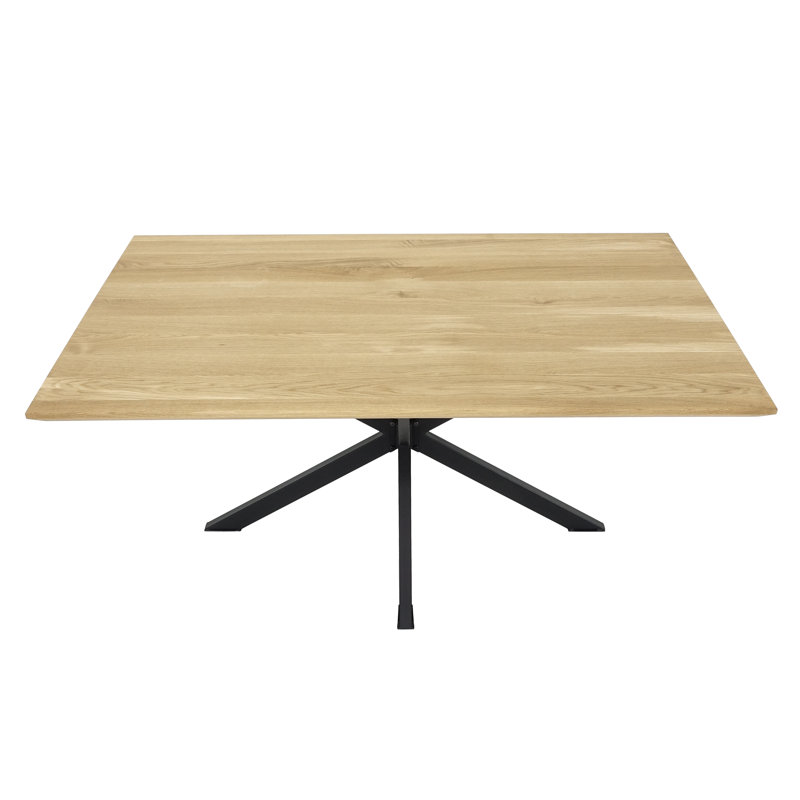 Chabelli Oak Metal Base Dining Table, Natural Oil, 75"H x 90"L x 180"W