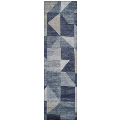 Machine Washable Indoor/Outdoor Kesler ACN2373 Geometric Rug