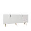 Buffet 71 po de largeur Mid-Century moderne avec pieds en bois-816785149