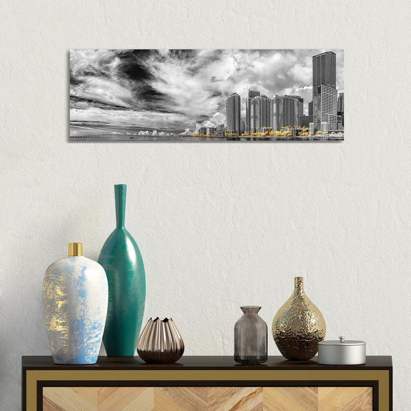 Miami Infrared V by Glauco Meneghelli - Wrapped Canvas Panoramic Print, 30.48 cm H x 91.44 cm W x 1.91 cm D