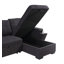 Canapé-lit modulaire réversible en tissu tissé noir l 95 po Toby-1501491562