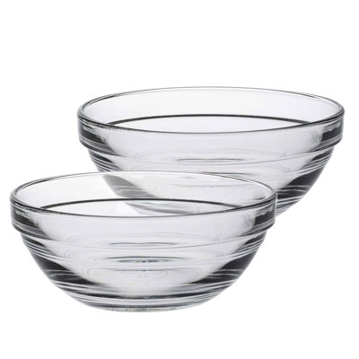 Duralex - Lys Glass Stacking Bowls for Kitchen