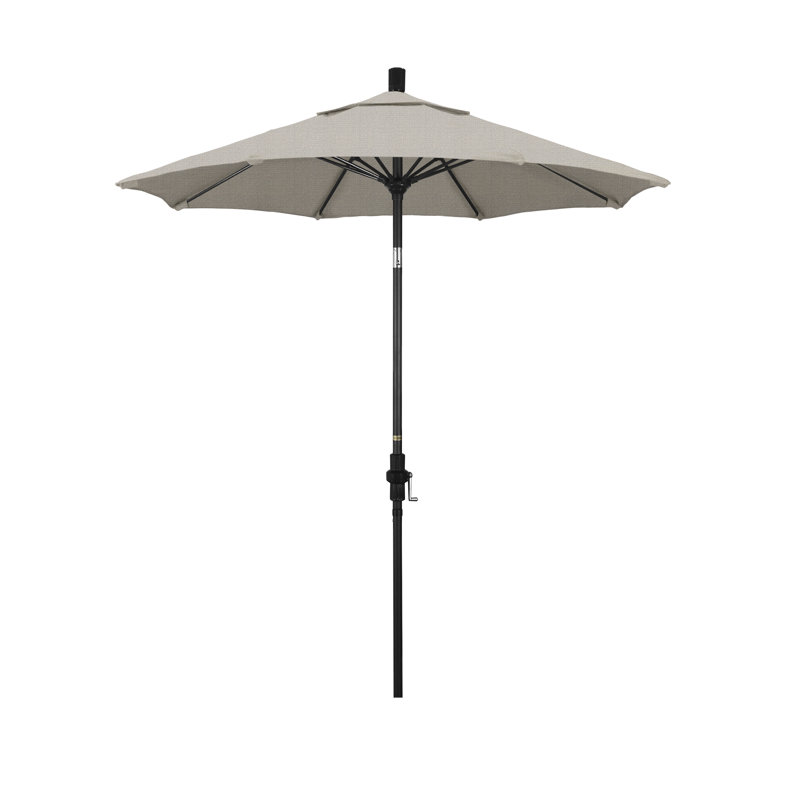 Parasol de marché 7 pi 6 po Judston, Oléfine, Noir mat, Performance granit tissé