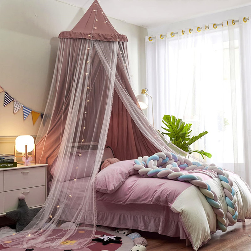 Adiyan Polyester Bed Canopy, Red