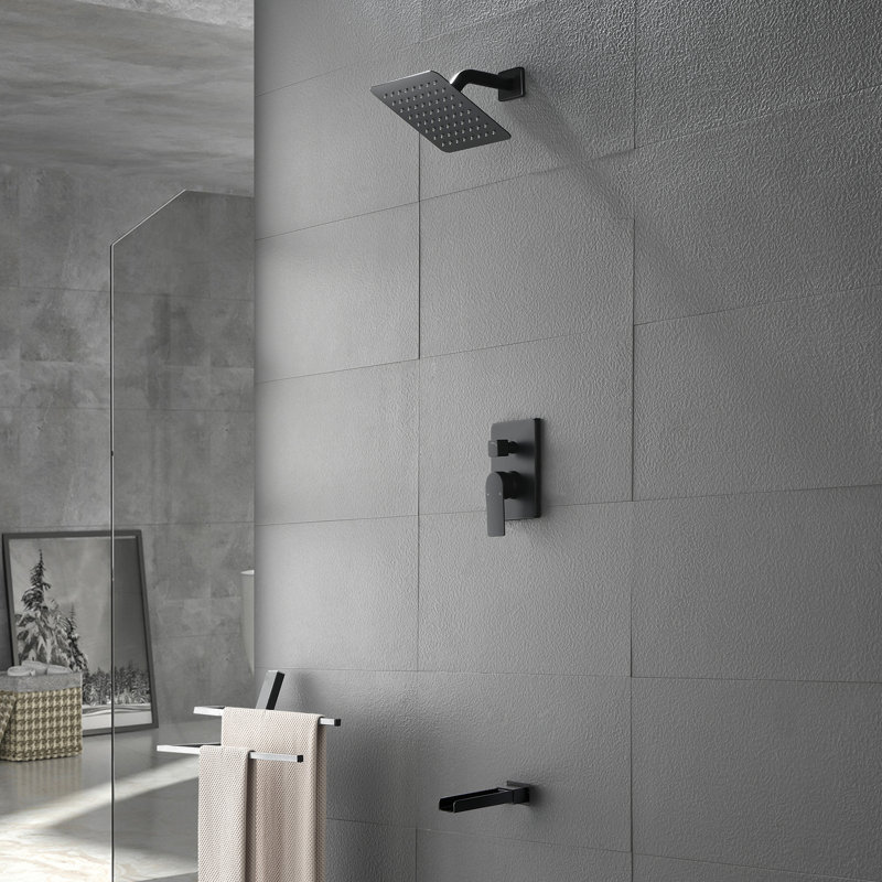 Bath And Shower Faucet Trim, Matte Black