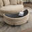 Upholstered Barrel Chair With Ottoman-100891572