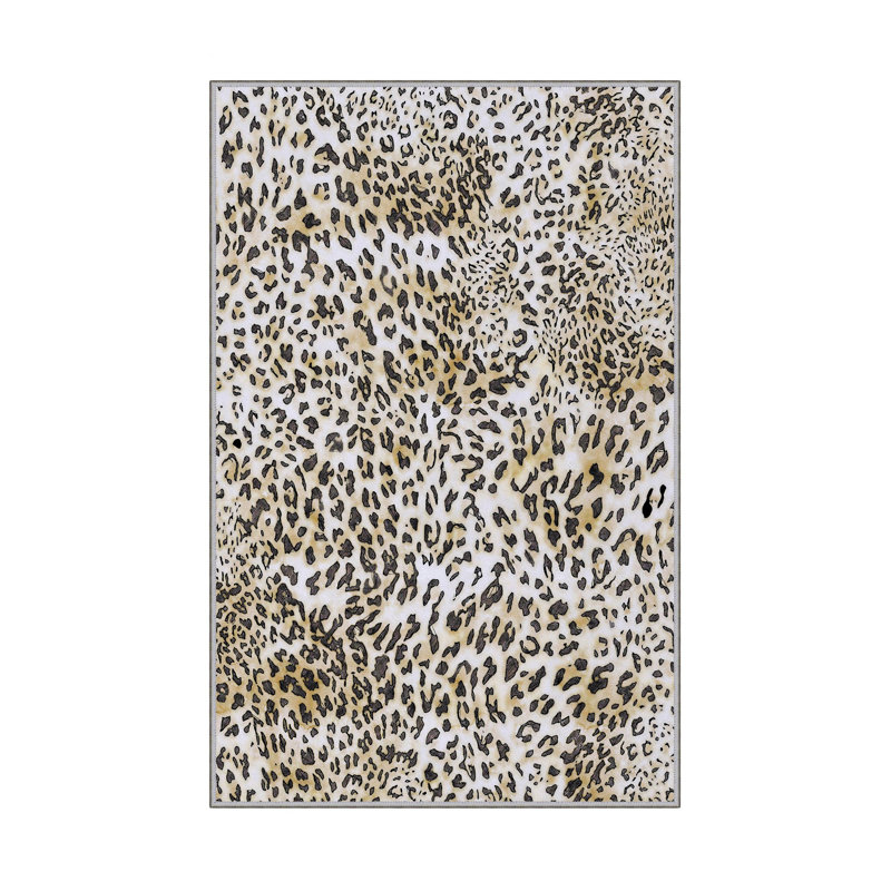 Luxurious Woven Carpet 5.2 x 7.5 ft, 100% Polyester, 0.4 in Pile Height | Antibacterial, Non-Slip PVC Dot Underside, Machine Washable | Elegant 3D Digital Print Design, Perfect for Living Room & Bedroom Décor