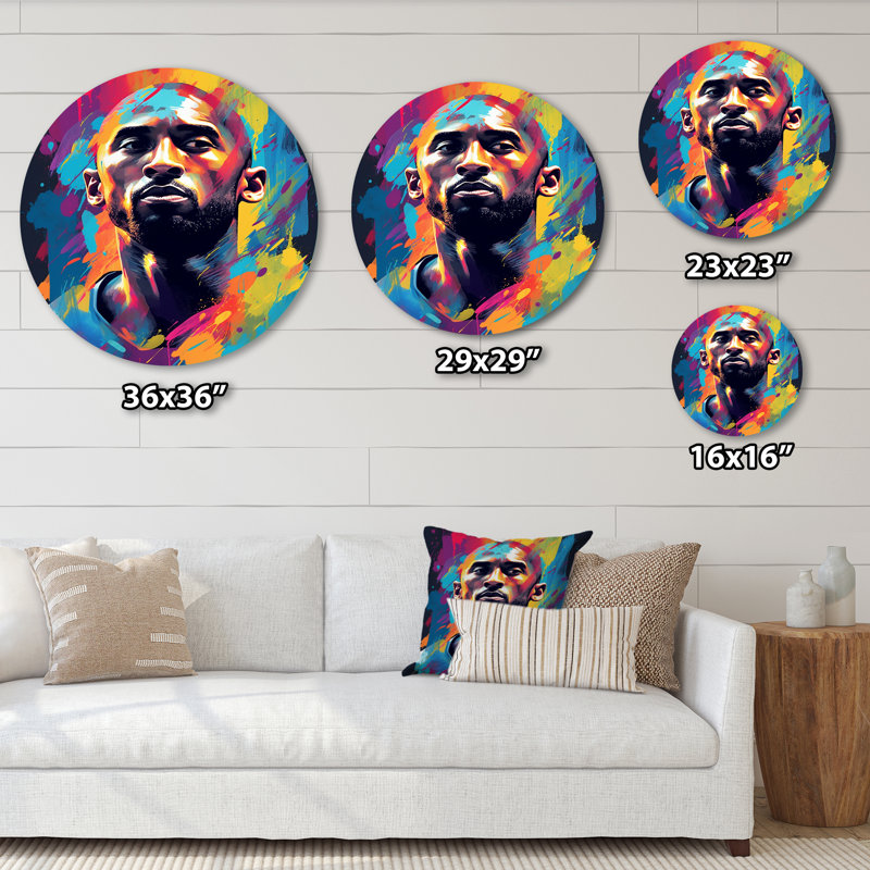 Kobe Memory II - Sports, art rond en métal, H 16 po x l 16 po