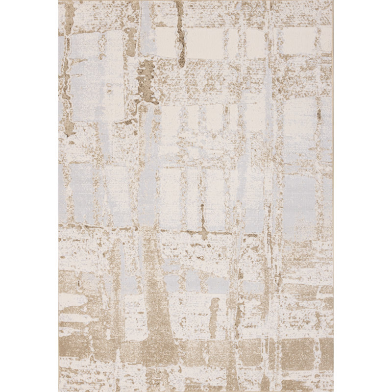 Tapis crème Lilith, Rectangle 5 pi 3 po x 7 pi 7 po