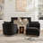 31" Wide Linen Fabric Upholstered Swivel Barrel Chair Set of 2-1844777205
