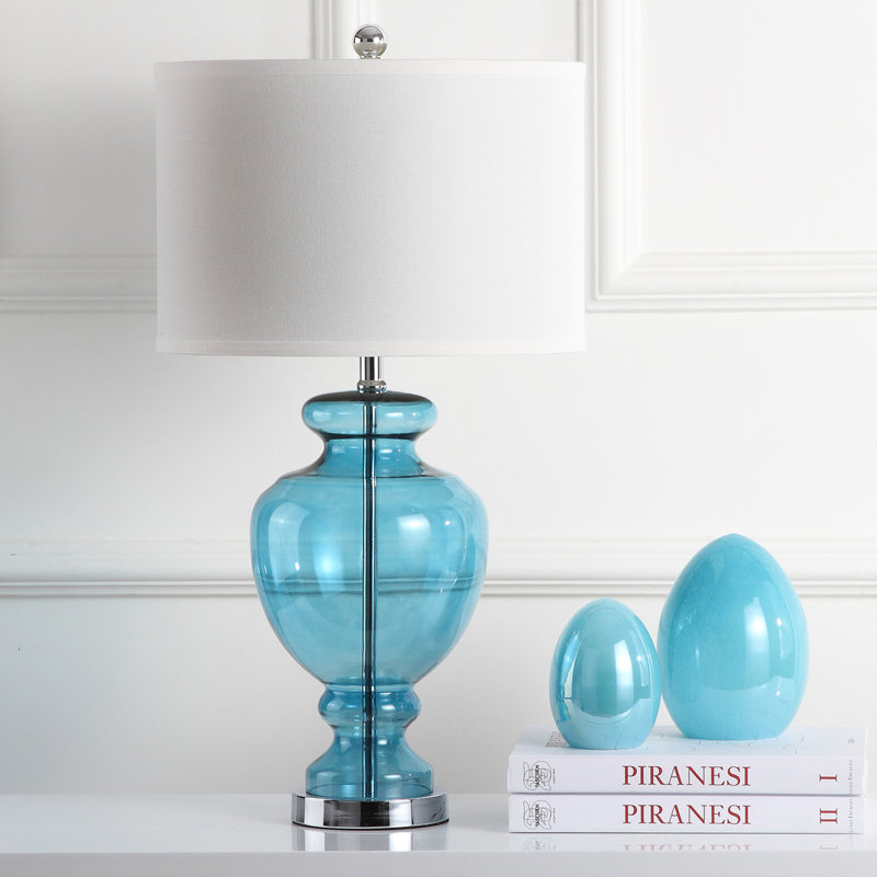 Tiverton Glass Table Lamp, Turquoise