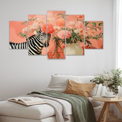 Art floral rose et vert