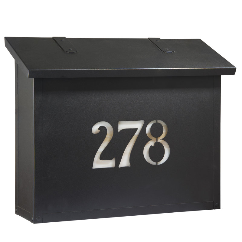 Boîte aux lettres murale classic, Noir texturé, Miel, Oui
