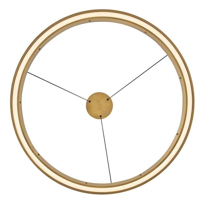 ALTHEA Chandelier, 31.5" H x 38" W x 38" D, Lacquered Brass