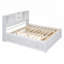 Lit plateforme durable en bois de pin massif avec tête de lit et 8 tiroirs pour une utilisation maximale de l'espace-1400212305-1400212307