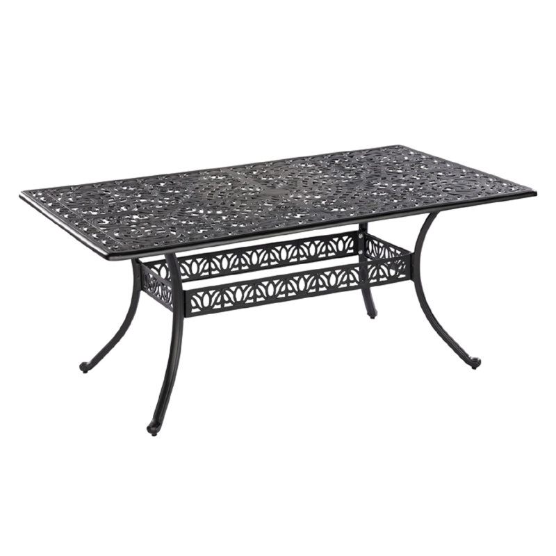 Colucci Rectangular Metal Outdoor Dining Table , 180cm cm W 105cm cm D