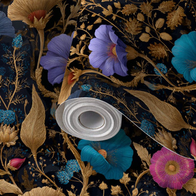 Papier auto-adhésif à peler et coller émeraude botanique élégante auto-adhésive et amovible 17,7 po x 118 po (45 x 300 cm)