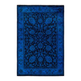Fine Vibrance One-of-a-Kind 4'2" X 6'2" Hand Knotted Area Rug