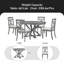 Ensemble 5 pièces de table de salle à manger rétro et extensible avec 4 chaises rembourrées-1192835097-1192835099-1192835098