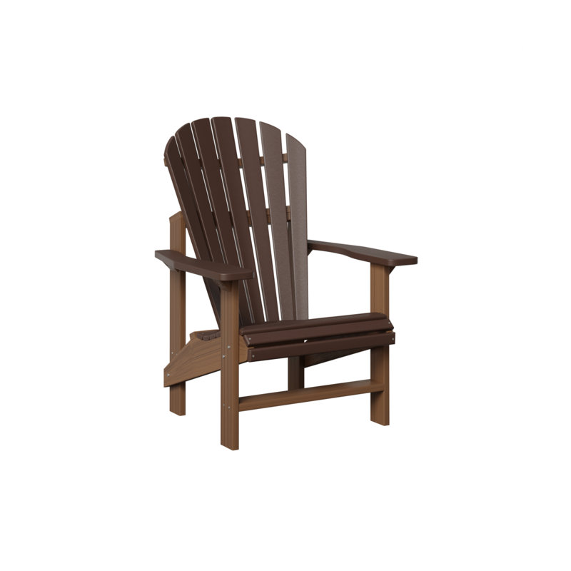 Berlin Gardens Comfo Back Upright Adirondack Chair, Chocolate Brown/Antique Mahogany
