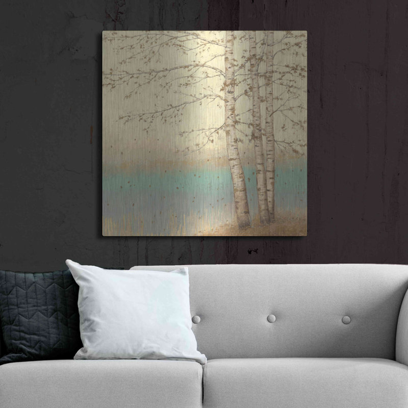 Luxe en métal «Golden Birch II» par James Wiens, M «Golden Birch II» par James Wiens, H 36 po x l 36 po