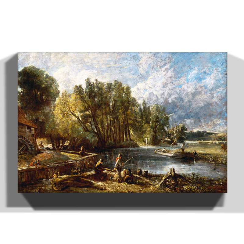 Stratford Mill by John Constable - Wrapped Canvas Painting, 50cm H x 76cm W
