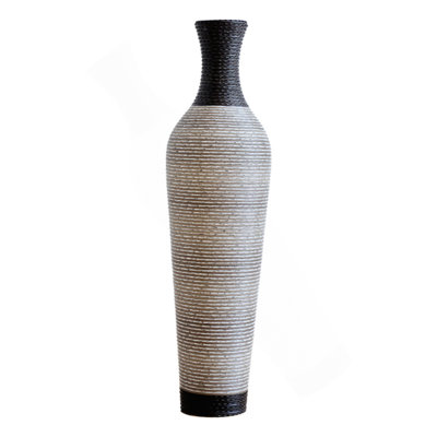 39.4" Handmade PVC Tall Floor Vase, Rustic Textured Floor Vase for Home Decor, Perfect for Living Room, Entryway, Bedroom, Office, Ideal for Pampas Grass & Dried Floral Arrangements