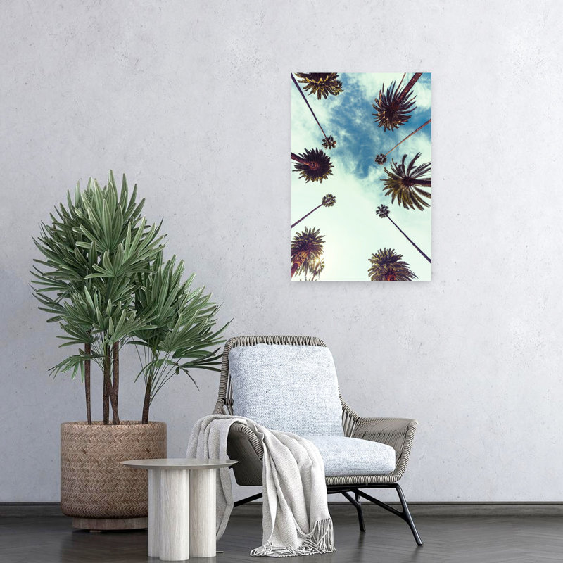 Palmier, palmier abstrait 2, art tropical côtier, H 24 po x l 16 po