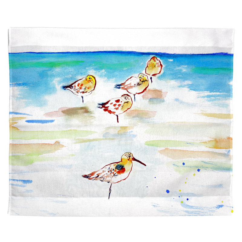 Suspension murale 5 sanderlings de polyester