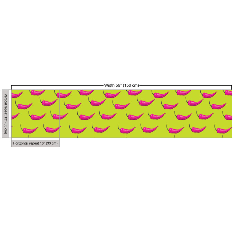 Cheylynn Modern Pop Art with Contemporary Chili Multi-Purpose Fabric