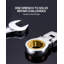 Flex-Head Ratcheting Wrench Set, 8-piece Combination Wrench Set with Roll-up Pouch, Cr-V Steel Flexible Ratcheting Wrench Set Metric 8 mm to 17 mm, Ideal for General Household, Auto Repairs